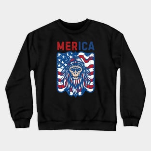 Bigfoot American Flag Crewneck Sweatshirt